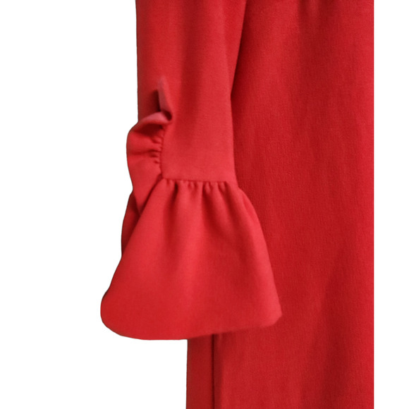 Sara Campbell 3/4 Sleeved Cerise Shift Dress 2 - Picture 2 of 4